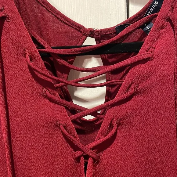 One Clothing Long Sleeve Burgundy Romper - Picture 2 of 6